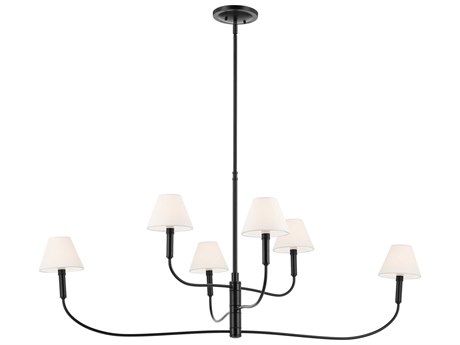 Kichler Eadie 6-Light Black Tiered Island Pendant