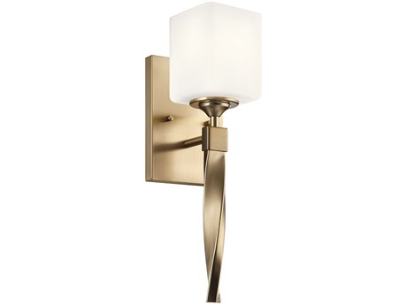Kichler Marette 1-Light Champagne Bronze Glass Wall Sconce