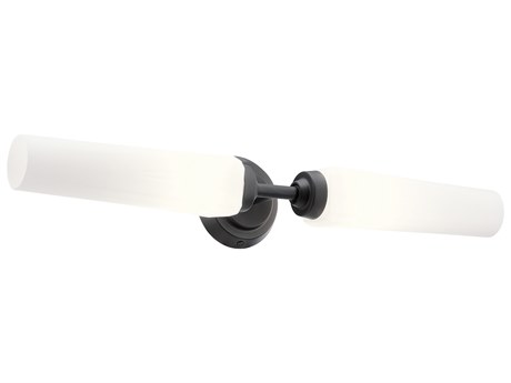Kichler Truby 2-Light Black Glass Vanity Light
