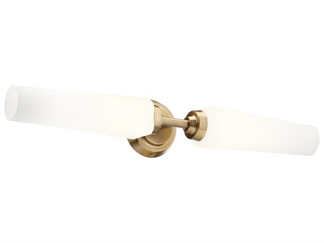 Kichler Truby 2-Light Champagne Bronze Glass Vanity Light