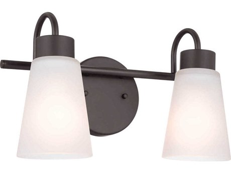 Kichler Erma 2-Light Olde Bronze Glass Vanity Light