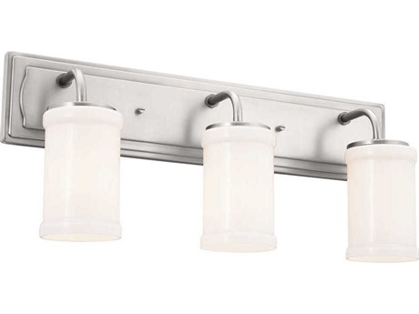 Kichler Vetivene 3-Light Classic Pewter Glass Vanity Light