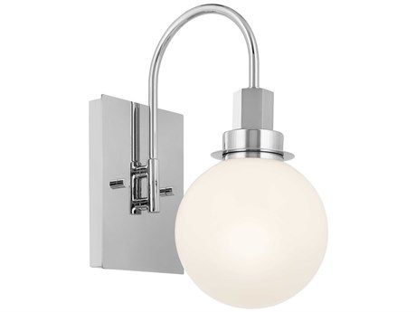Kichler Hex 1-Light Chrome Glass Wall Sconce