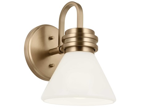 Kichler Farum 1-Light Champagne Bronze Glass Wall Sconce