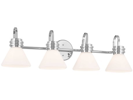 Kichler Farum 4-Light Chrome Glass Vanity Light