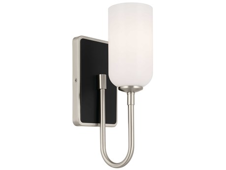 Kichler Solia 1-Light Brushed Nickel Glass Wall Sconce