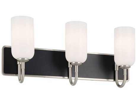 Kichler Solia 3-Light Brushed Nickel Glass Vanity Light