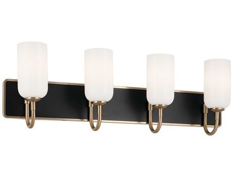Kichler Solia 4-Light Champagne Bronze Glass Vanity Light