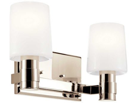 Kichler Adani 2-Light Polished Nickel Vanity Light
