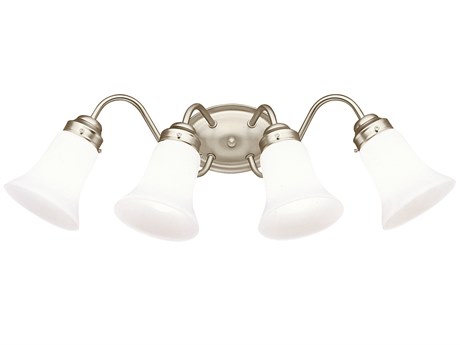 Kichler 4-Light Brushed Nickel Glass Vanity Light