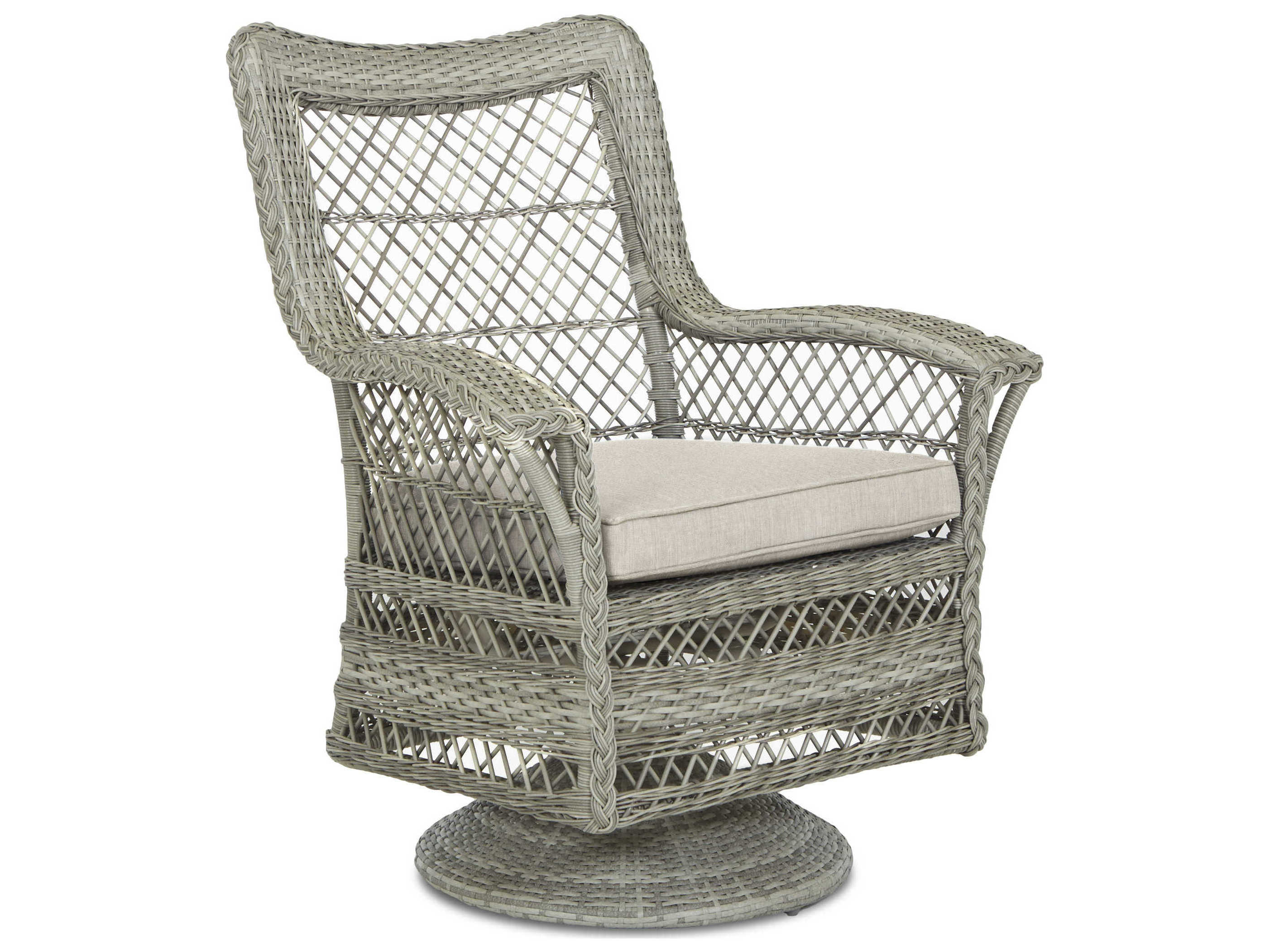 Klaussner Willow Antique Harbor Wicker Cushion Dining Chair