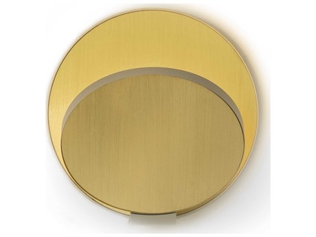 Koncept Gravy Silver Body Brushed Brass Face Plates LED Wall Sconce