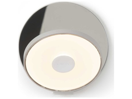 Koncept Gravy Silver Body Chrome Face Plates LED Wall Sconce
