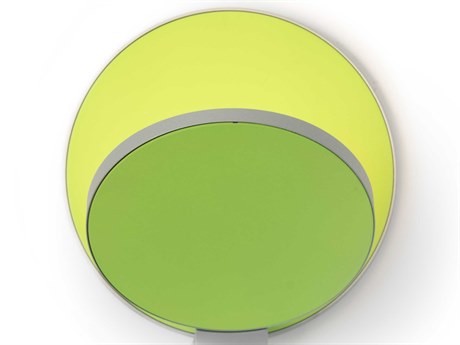Koncept Gravy Wide Silver Matte Green Wall Sconce