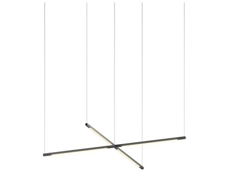 Koncept Z-bar Matte Black LED Linear Pendant