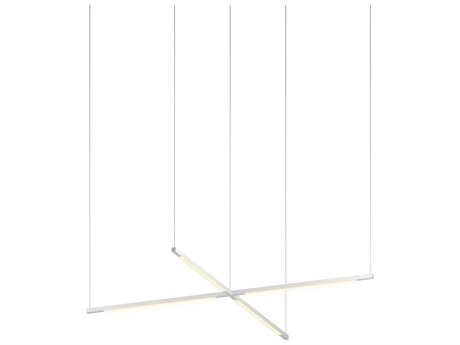 Koncept Z-bar Silver LED Linear Pendant