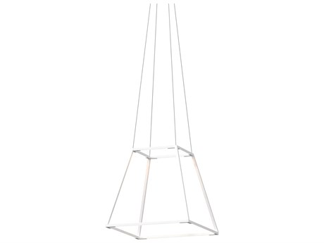 Koncept Z-bar Matte White LED Geometric Linear Pendant
