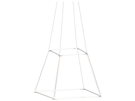 Koncept Z-bar Matte White LED Geometric Linear Pendant