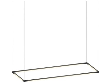 Koncept Z-bar Matte Black LED Geometric Island Pendant