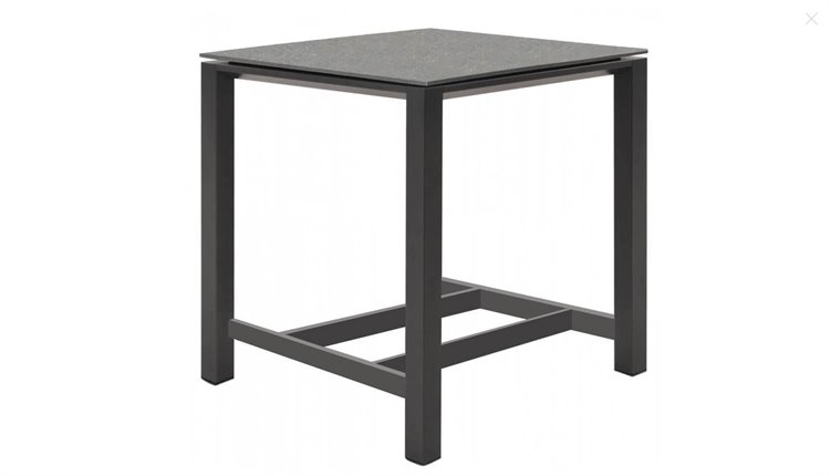 Kettler Concept Aluminum Lava Square Ceramic Top Outdoor Bar Table