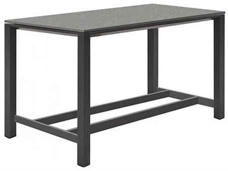 Kettler Concept Aluminum Lava 55''W x 30''D Rectangular Ceramic Top Bar Table