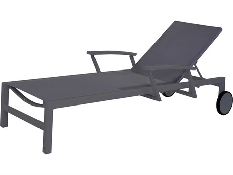Kettler Anabel Closeout Lava Adjustable Chaise Lounge in Carbon Sling (Price Includes Two)