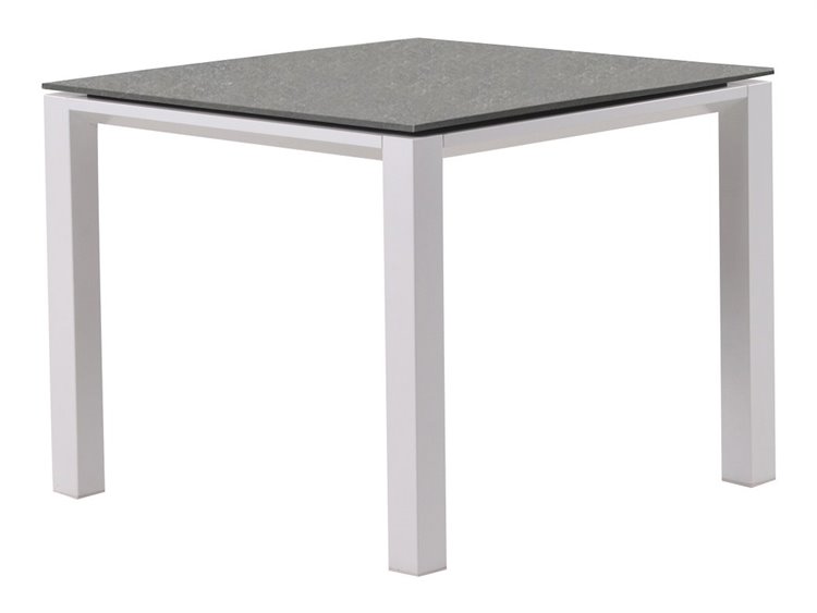 Kettler Concept Aluminum White 83''W x 36''D Rectangular Ceramic Top Dining Table