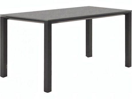 Kettler Concept Aluminum Lava Rectangular Ceramic Top Outdoor Patio Dining Table