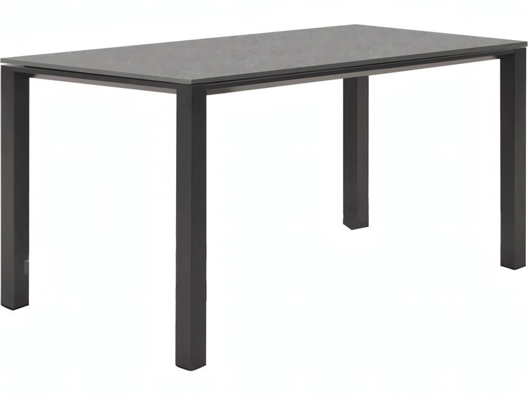 Kettler Concept Aluminum Lava Rectangular Ceramic Top Outdoor Patio Dining Table