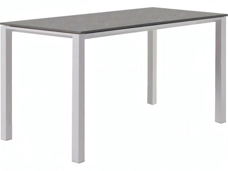 Kettler Concept Aluminum White Rectangular Ceramic Top Patio Dining Table