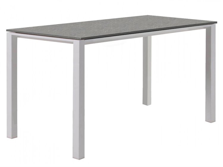Kettler Concept Aluminum White 71''W x 36''D Rectangular Ceramic Top Dining Table