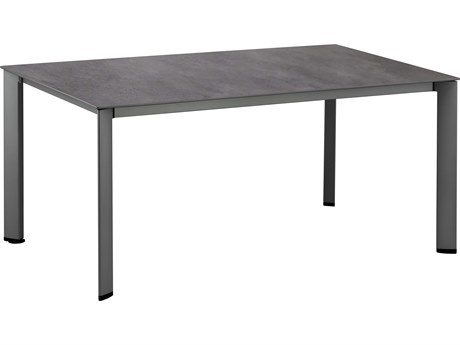 Kettler Hpl Loft Aluminum Gray 63''W x 37''D Rectangular Dining Table