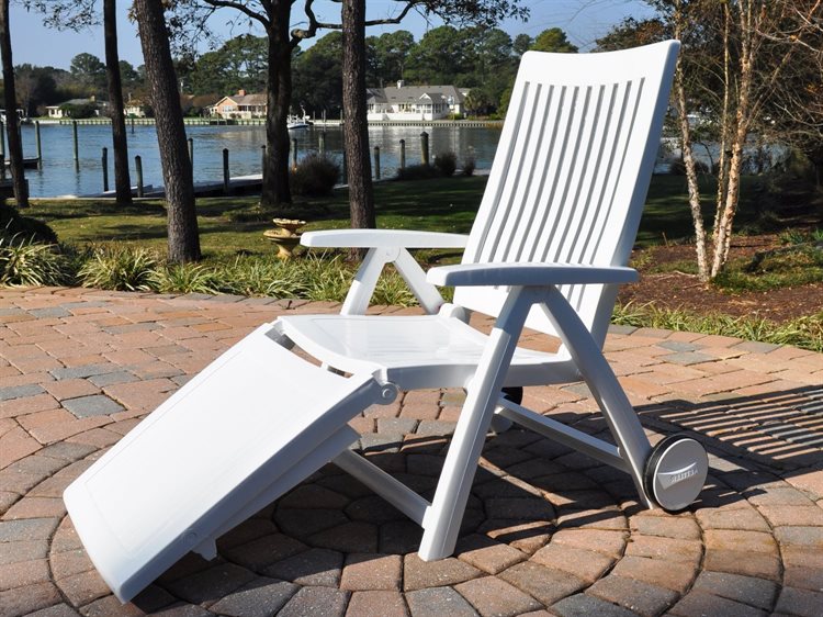 Kettler Roma Resin White MultiPosition Chaise Lounge KR1638000