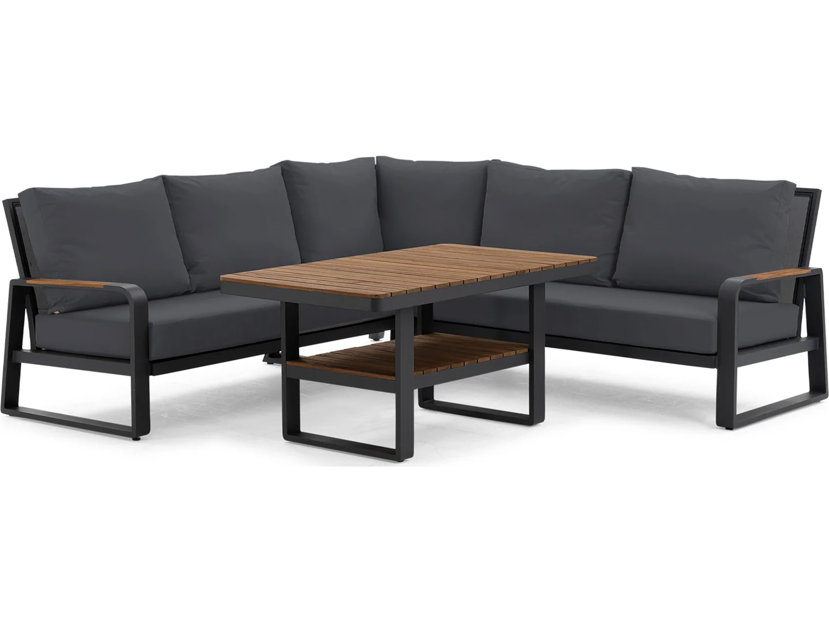 Kettler Montana Closeout Lava Aluminum Sectional Set in Natte