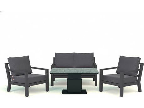 Kettler Timber Lava natte Charcoal Aluminum Cushion Lounge Set