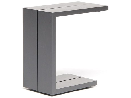 Kettler Elba Aluminum Charcoal 19''W x 11''D Rectangular End Table