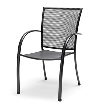Kettler Pilano Wrought Iron Gray Dining Arm Chair Set of 6