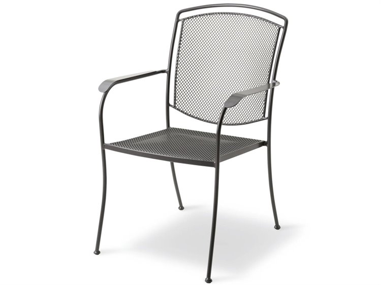 Kettler HENLEY Steel Gray Stackable Dining Arm Chair Set in 4