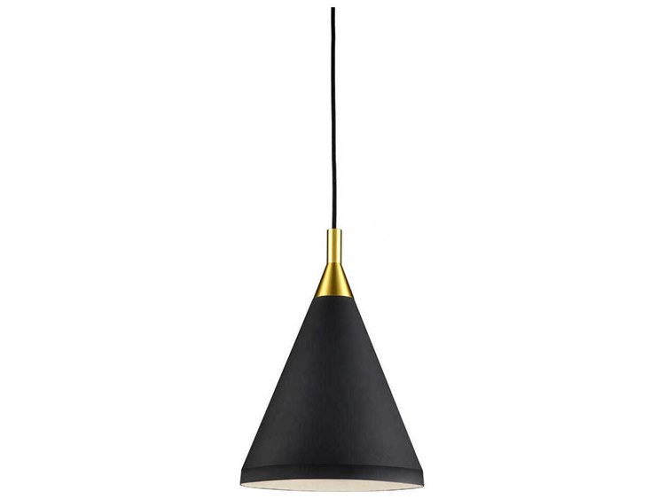 Photos - Chandelier / Lamp Wide Kuzco Lighting Dorothy 1-Light Black Gold Mini Pendant 492710-BK/GD