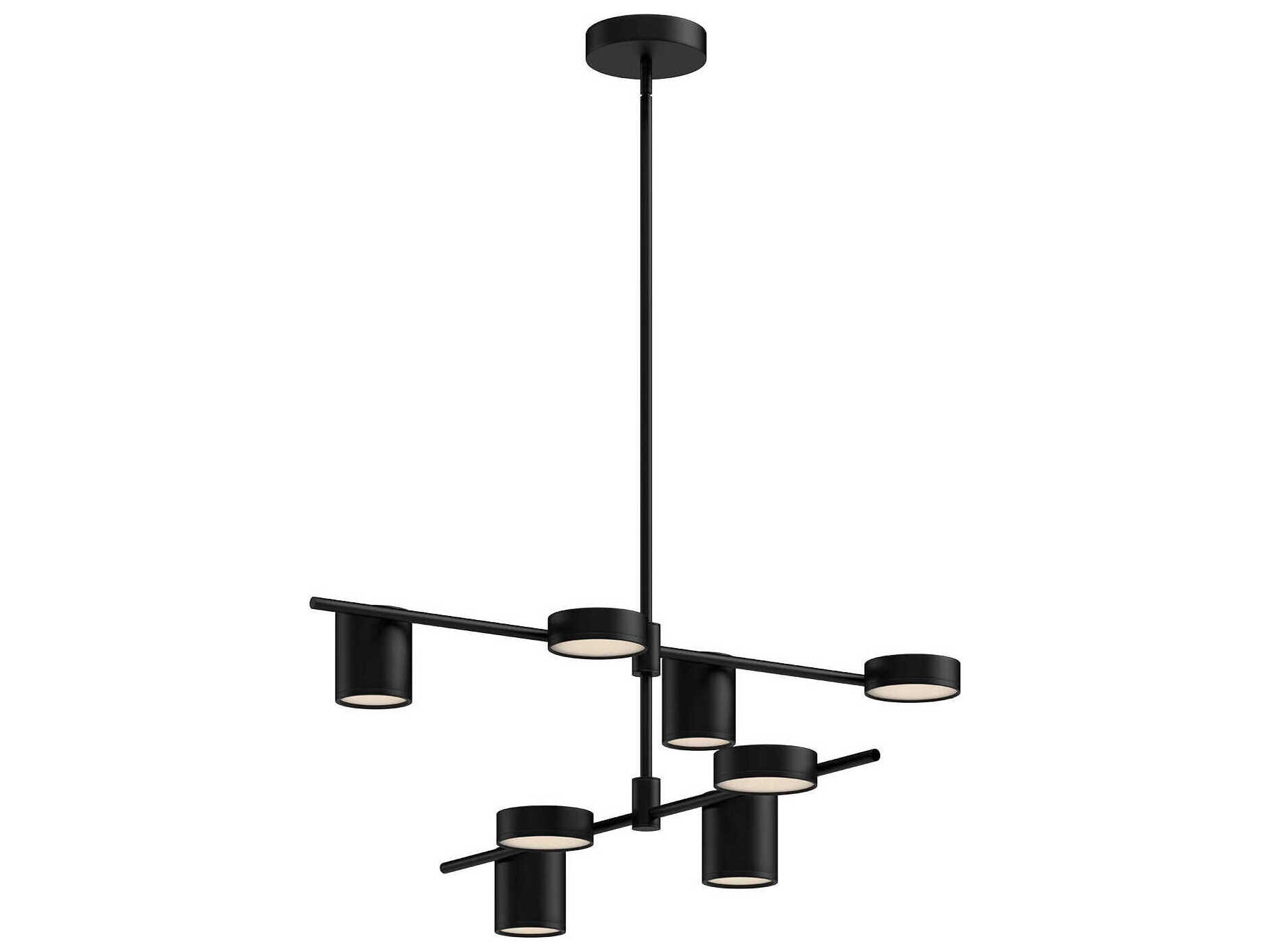 Kuzco Lighting CH96840-BK-UNV Jayden LED 40 inch Black Chandelier Ceiling Light