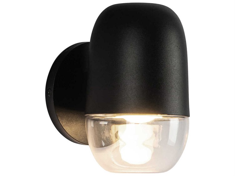 Photos - Floodlight / Street Light Kuzco Lighting Yara Outdoor Wall Light in Black EW38504-BK/CL