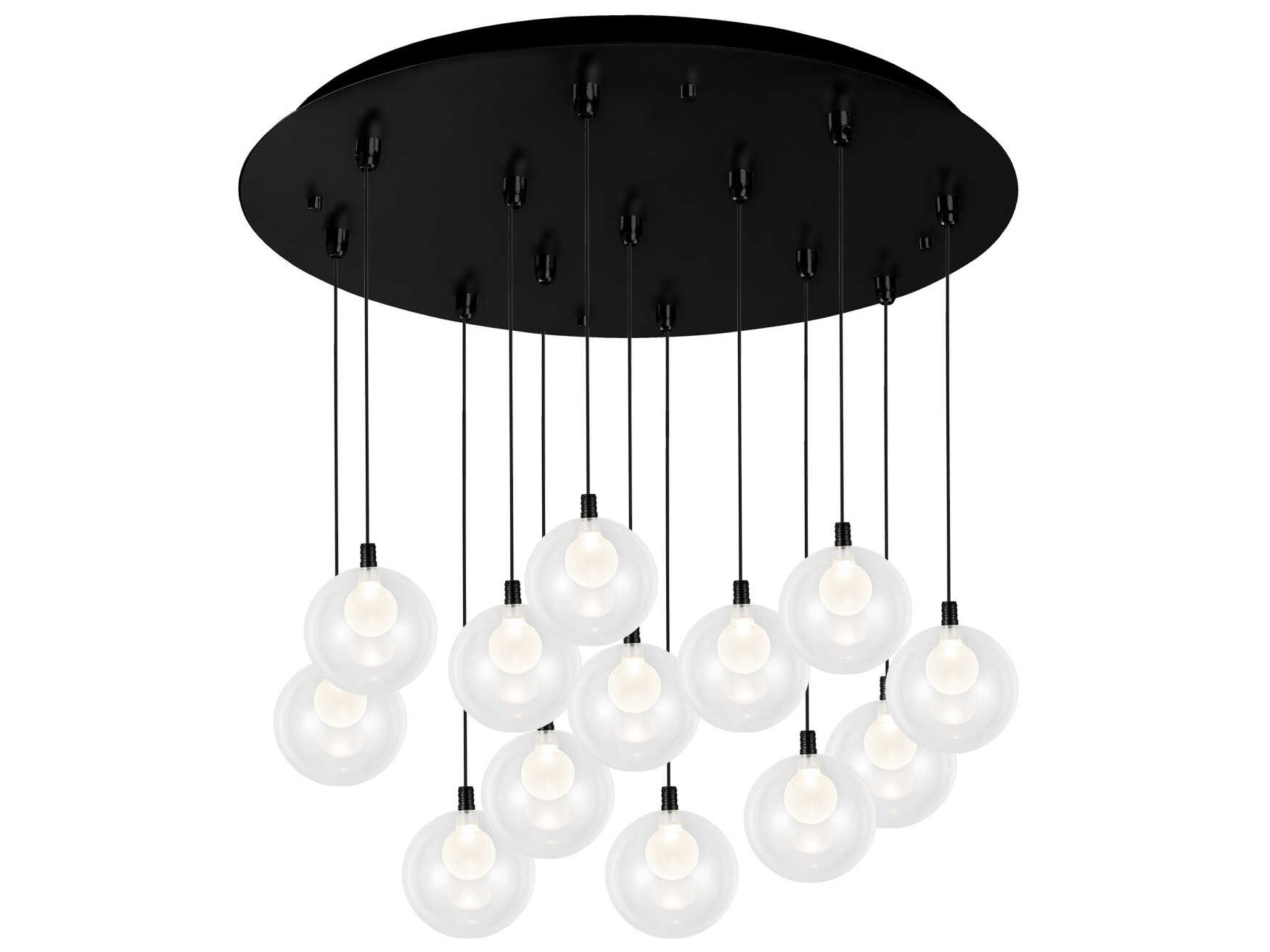 Photos - Chandelier / Lamp Bolla Kuzco Lighting  13-Light Black Globe Pendant MP3106BK-13 