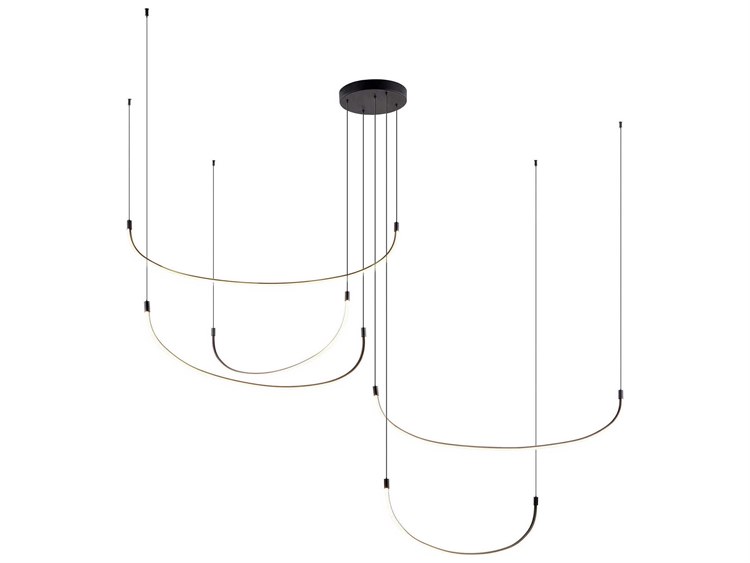 Photos - Chandelier / Lamp Wide Kuzco Lighting Talis Black Linear Pendant MP89590-BK-UNV