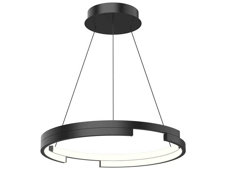 Photos - Chandelier / Lamp Kuzco Lighting Anello Minor Black Round Pendant PD52719-BK-UNV-010