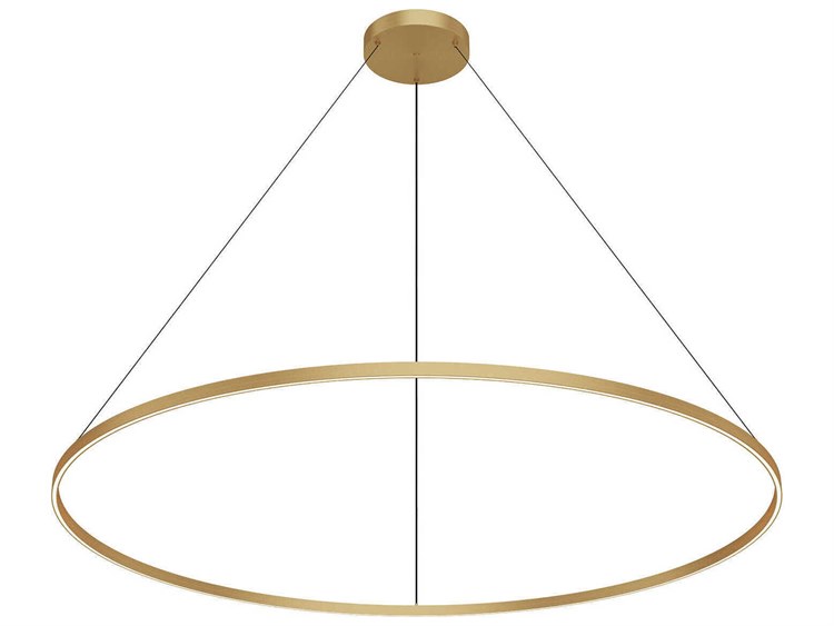 Photos - Chandelier / Lamp Wide Kuzco Lighting Cerchio Brushed Gold Round Pendant PD87772-BG-UNV-010 