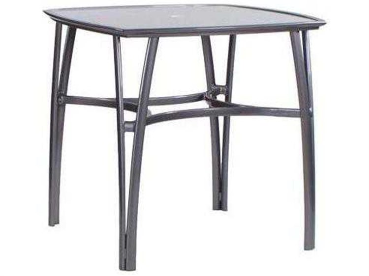 Koverton Modone Tables Aluminum 42'' Square Bar Table with Umbrella Hole