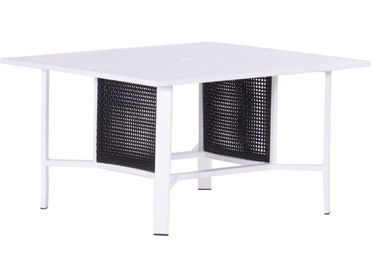 Koverton Parkview Woven Wicker 42'' Square Chat Table with Hole