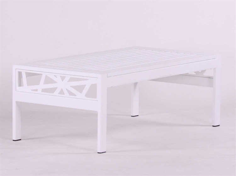 Koverton Parkview Knest Cast Aluminum 48''W x 25''D Rectangular Coffee Table
