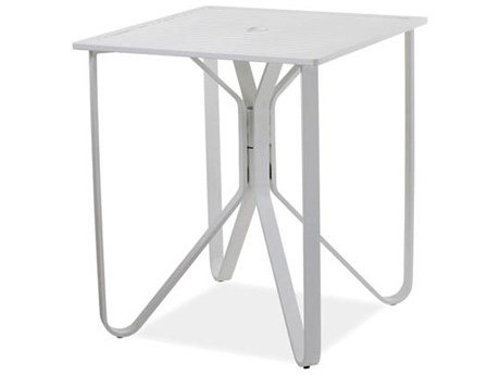 Koverton Chapman Extruded Aluminum 36 Square Dining Table with Umbrella Hole