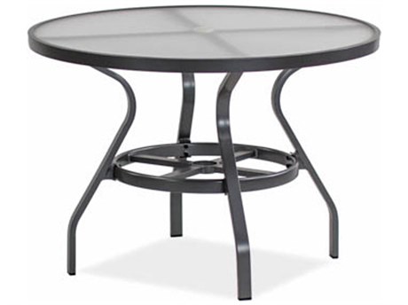 Koverton Endure Aluminum 42'' Wide Round Dining Table with Umbrella Hole